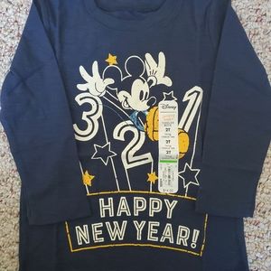 Disney 2T new years shirt NWT